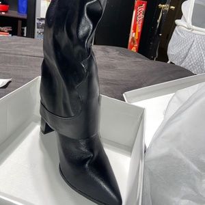 Heeled Folded Knee Boots